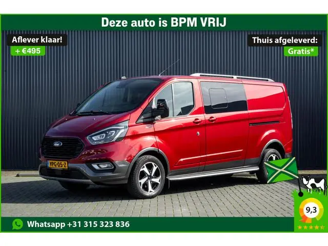 Ford Transit Custom 2.0 TDCI L2H1 | 170PK | Trail | DC 5-Persoons | Camera | Carplay | Lederen inter...