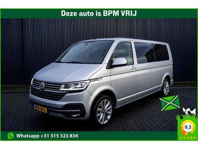 Volkswagen Transporter 6.1 2.0 TDI L2H1 | DC | Bulli | 200PK | Leder | Carplay | Virtual | Adapt Cruise