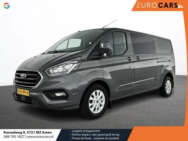 Ford Transit Custom 300 2.0 TDCI L2H1 Limited Dubbele Cabine Navigatie Airco 2 Schuifdeuren Trekhaak...