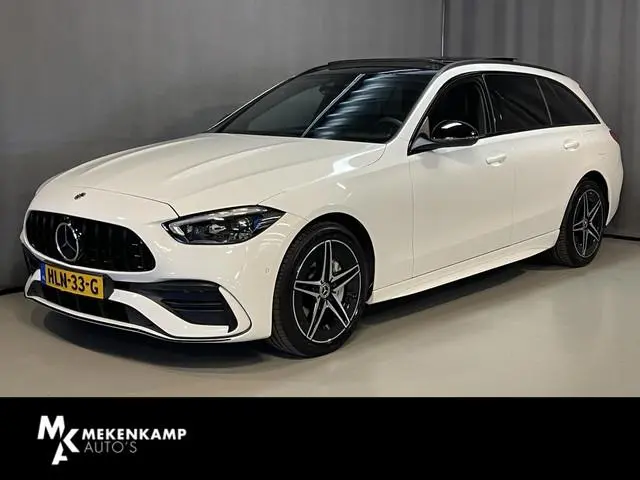 Mercedes-Benz C-klasse Estate 300 e AMG Line C63 Diffuser/18"/Panoramadak/Laser LED/Trekhaak/Stoelve...