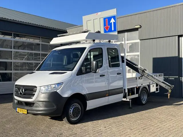 Mercedes-Benz Sprinter 514 CDI 366 Hiab Laadkraan 018T Trekhaak 3500kg trekgewicht Airco 6-Persoons...