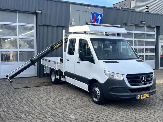 Mercedes-Benz Sprinter 514 CDI 366 Hiab Laadkraan 018T Trekhaak 3500kg trekgewicht Airco 6-Persoons...