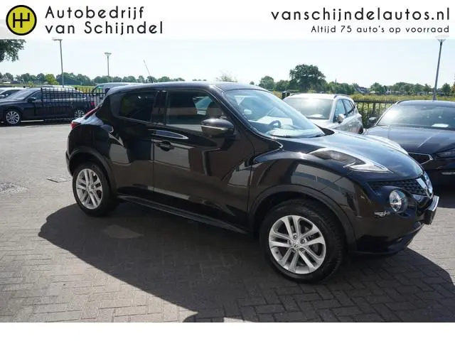 Nissan Juke 1.6 AUTOMAAT TEKNA VOL LUXE! SCHUIF-KANTELDAK STOELVERWARMING 360 CAMERA LEDER-ALCANTARA...