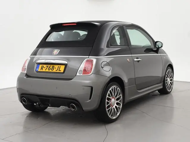Fiat 500 C ABARTH 1.4 T-JET 135 PK TWO-TONE + ZWART LEDER | DUBBELE SPORTUITLAAT | SPORTSTOELEN