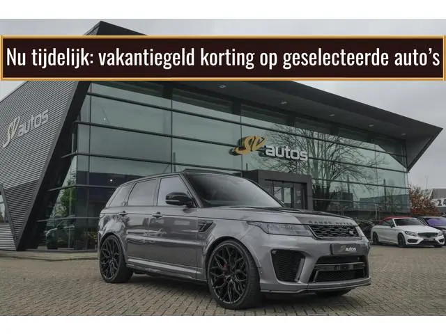 Land Rover Range Rover Sport P575 SVR 575pk Panoramadak *BTW* Carbon pakket Head-up Softclose 24" LM...