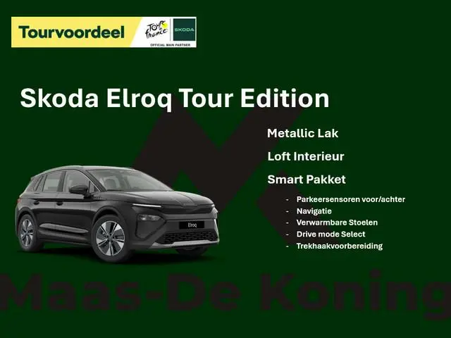 Škoda Elroq Tour Edition Elektromotor 210 kW / 286 PK SUV Elek | Metallic Lak | 19'' lichtmetalen Ve...