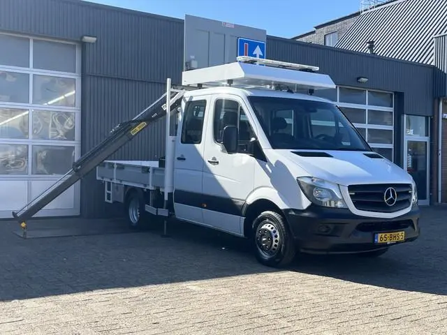 Mercedes-Benz Sprinter 514 CDI 366 Hiab Laadkraan 018T Trekhaak 3500kg Airco 6 persoons uitvoering O...