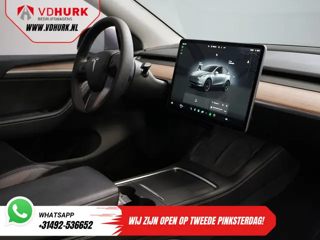 Tesla Model Y 455 Km WLTP (DEMO) Pano/ Memory/ Elek.klep/ Stoelverw./ Navi/ 360 Camera/ Climate/ 20”...