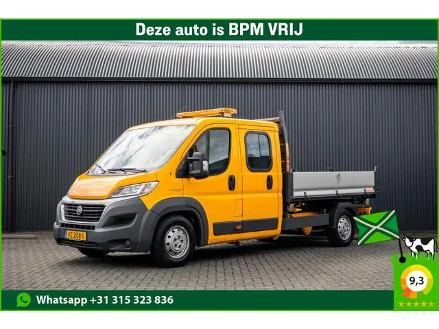 Fiat Ducato 150 Multijet 2.3 L3H1 | 150 PK | 6-Zits | 3-Zijdige kipper | 1e Eigenaar | Airco | Trekh...