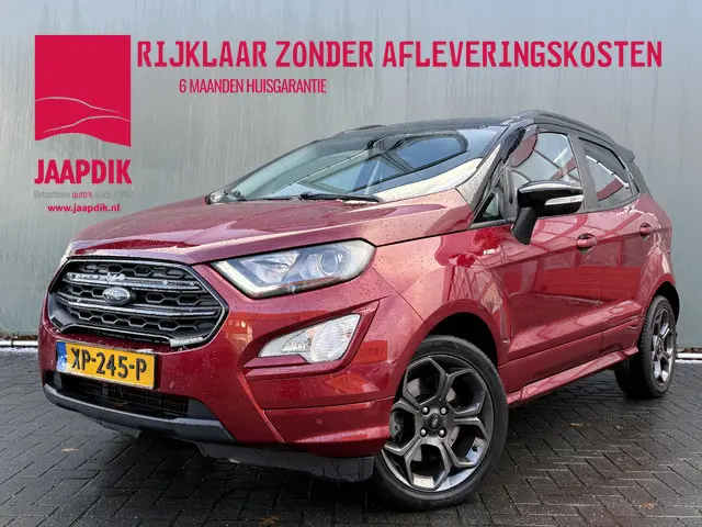 Ford EcoSport BWJ 2019 1.0 EcoBoost 126 PK ST-Line PANODAK | STOEL + STUURVERW. | FULL LED |  VOORRUITVERW. | HALF LEDER | CAMERA | KEYLESS | CARPLAY + ANDROID | NAVI | CLIMA | CRUISE | LMV | PDC