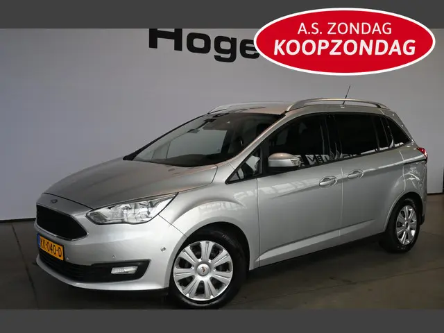 Ford Grand C-Max 1.0 Trend 7 Persoons Clima Navigatie LED Trekhaak Rijklaarprijs Inruil Mogelijk!