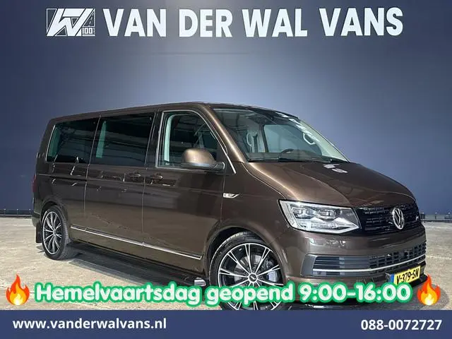 Volkswagen Transporter 2.0 TDI 204pk Automaat L2H1 Dubbele cabine Euro6 Airco | 2x Zijdeur | Leder |...