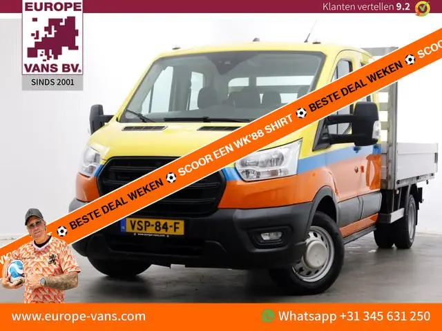 Ford Transit 350 2.0 TDCI 130pk D.C. Trend Open Laadbak Trekhaak 3000kg 08-2022