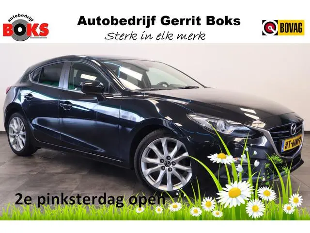 Mazda 3 2.0 GT-M Cruise/Climate Head-Up Elek.stoelen PDC 18''LM NAP !! 2e Pinksterdag geopend van 12...