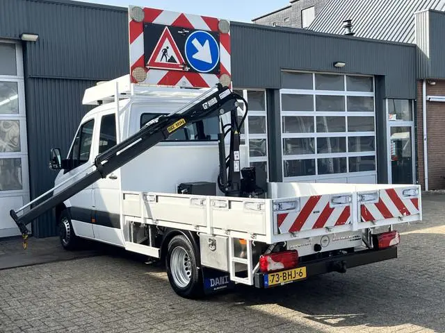 Mercedes-Benz Sprinter 513 CDI 366 Hiab Laadkraan 018T Trekhaak 2000 kg Airco 6 persoons uitvoering...
