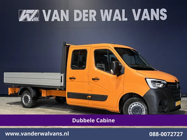 Renault Master 2.3 dCi 135pk *Rijklaar Direct Rijden* Pickup Open laadbak Dubbel cabine Euro6 Airco | 7-Zits | 2500kg Trekhaak Bluetooth-telefoonvoorbereiding