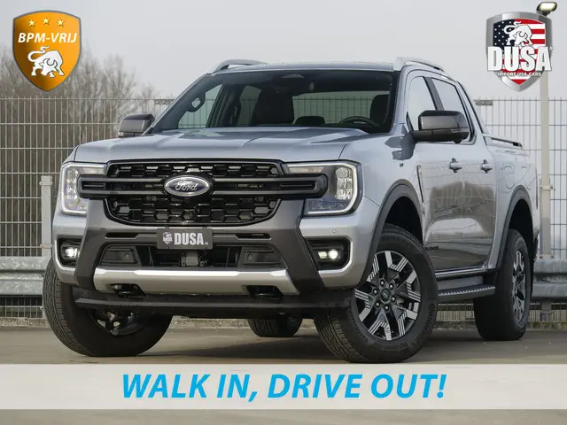 Ford Ranger 2.3  Double Cab Wildtrak PHEV  | Plug-in Hybrid | Iconic Silver Getoonde accessoires zij...