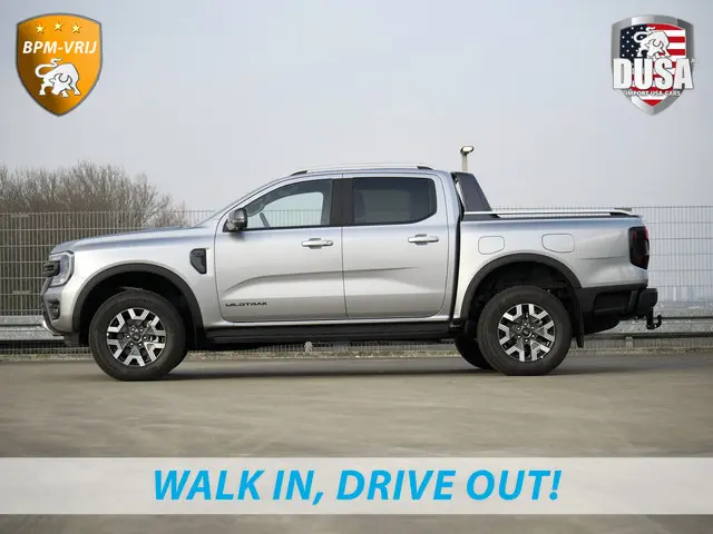 Ford Ranger 2.3  Double Cab Wildtrak PHEV  | Plug-in Hybrid | Iconic Silver Getoonde accessoires zij...