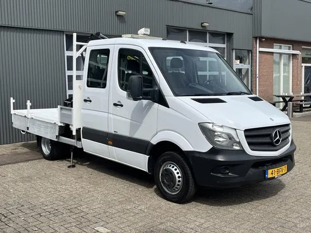 Mercedes-Benz Sprinter 513 CDI 130pk DC Laadkraan Hiab 017T Airco Trekhaak 2000kg Open laadbak Euro...