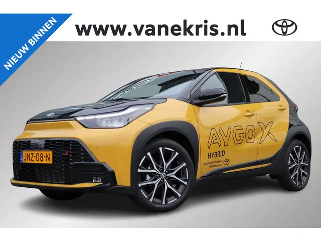 Toyota Aygo X Hybrid 115 GR Sport, JBL Audio, Apple Carplay / Android Auto, Parkeercamera, Draadloos oplader, Gezichtscamera, Keyless Entry.
