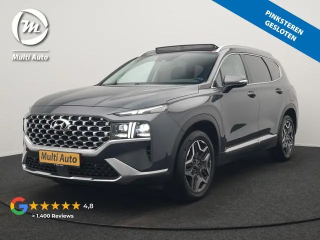 Hyundai Santa Fe 1.6 T-GDI Comfort Smart Sky PHEV 266pk Dealer O.H. | Trekhaak Afn. | Panodak | Adap...