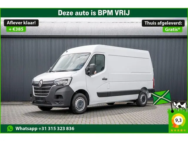 Renault Master Bleu DCI 135PK | L2H2 | Nieuw | Navi | 3-Zits | LED | Cruise | Airco