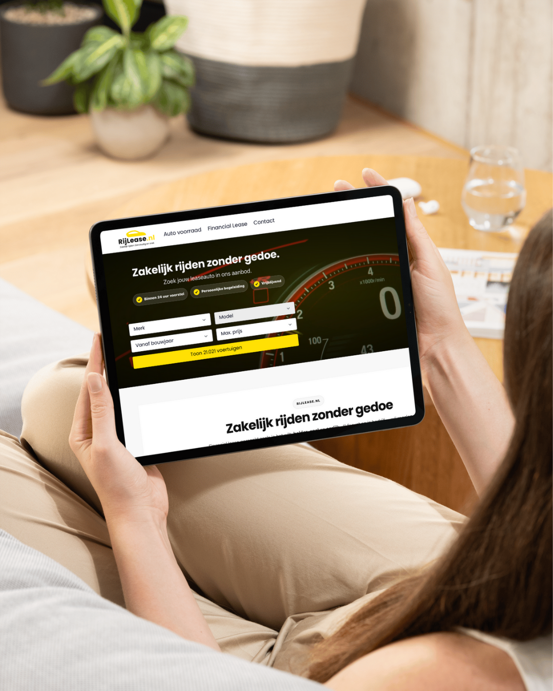 Voertuigzoeker op mobiel